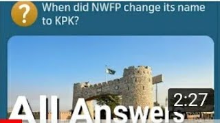 When Did Nwfp Change Its Name To Kpk?