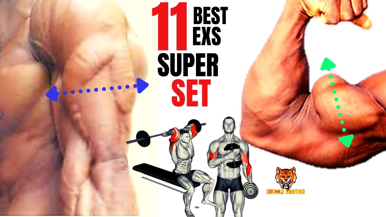 11 BICEPS & TRICEPS SUPER-SET WORKOUT AT GYM / Musculation triceps