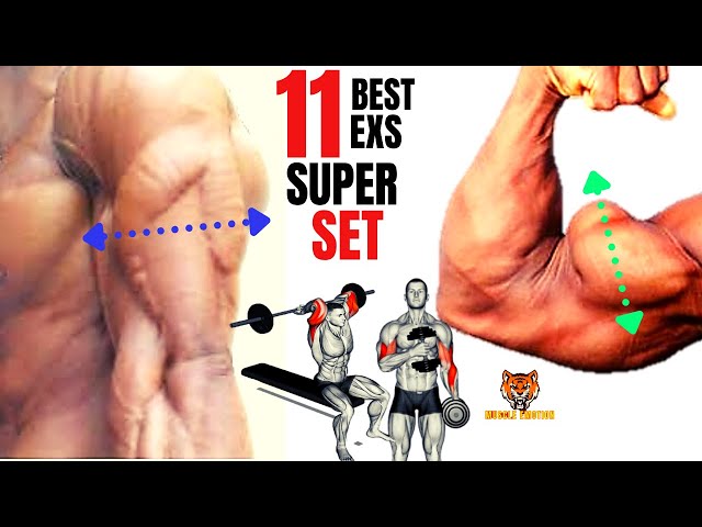 11 BICEPS & TRICEPS SUPER-SET WORKOUT AT GYM / Musculation triceps