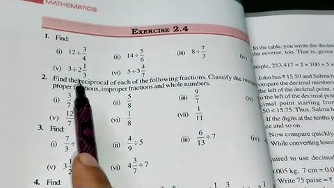 Fraction and Decimal Ex-2.4 Chapter -2 || Class 7th Maths