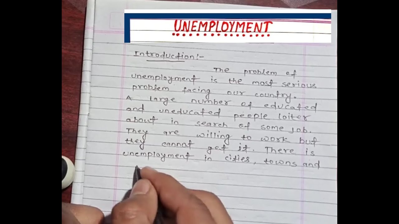 essay on unemployment national problem and its solution