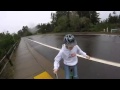 Rainy day unicycling