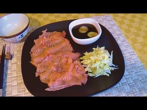 Sashimi di Salmone con Salsa Ponzu