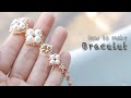 Pearl bracelet making. Wedding beaded bracelet (tutorial)