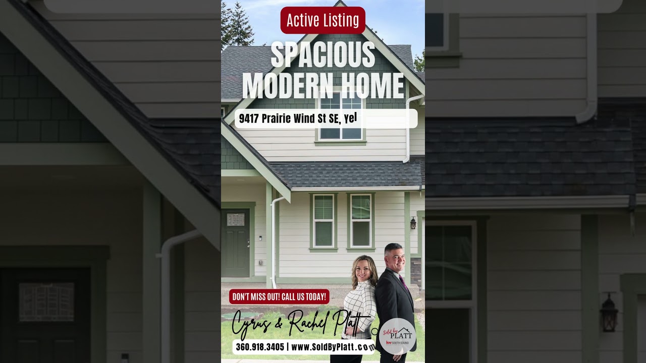 Stunning, Spacious & Modern Home built in 2018 located in the neighborhood of Cole’s Landing in Yelm