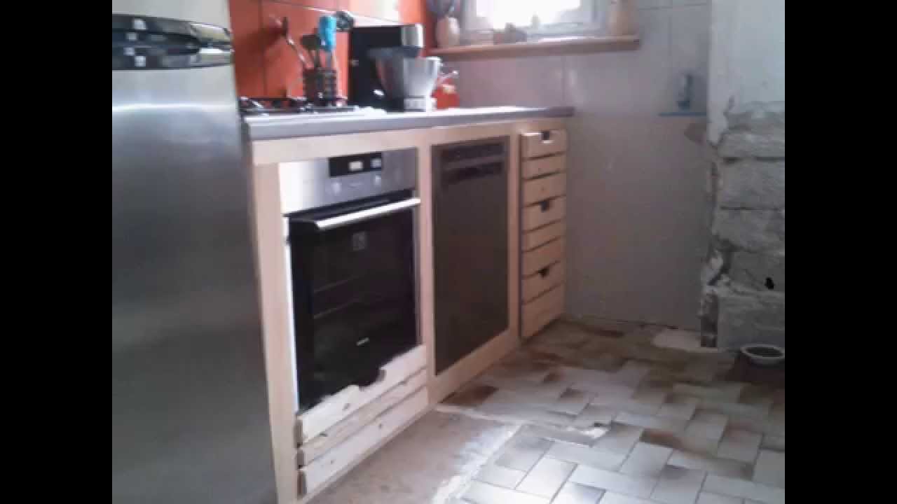Meubles de cuisine en bois de palettes de recup youtube