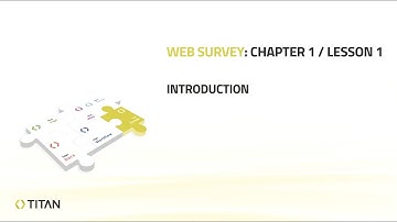 Web Survey 101: Chapter 1 - Lesson 1 | Overview