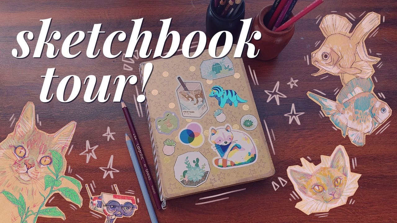 my first full sketchbook EVER! | SKETCHBOOK TOUR | 2022 - 2023 - YouTube