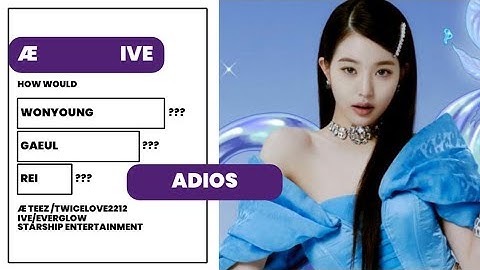 [COLLAB W/ @twicelove2212 ] How would ive sing " adios" by Everglow///how would