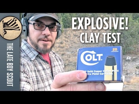 Colt SCHP Ammo: Explosive Clay Test!
