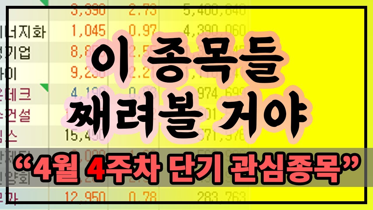 📈주간 단기 관심종목 10개 - 테슬라관련주|원자재수혜주 #시윤주식