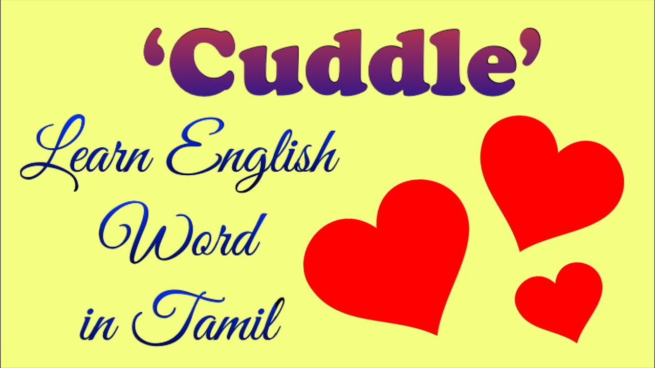 Cuddle English Word Learn English Word With Tamil Meaning Youtube