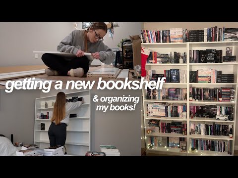 I GOT ANOTHER BOOKSHELF! setting up my new bookshelf, reorganizing my books & lots of book mail!