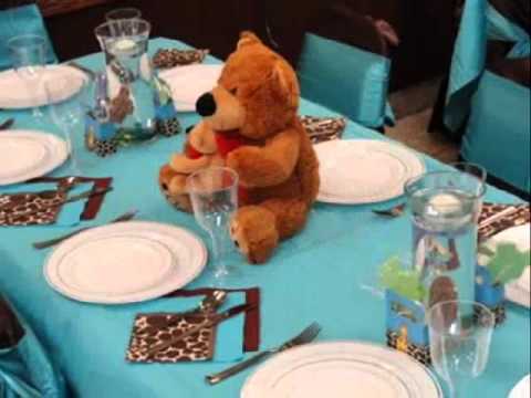 Carribbean Blue And Brown Baby Shower Youtube