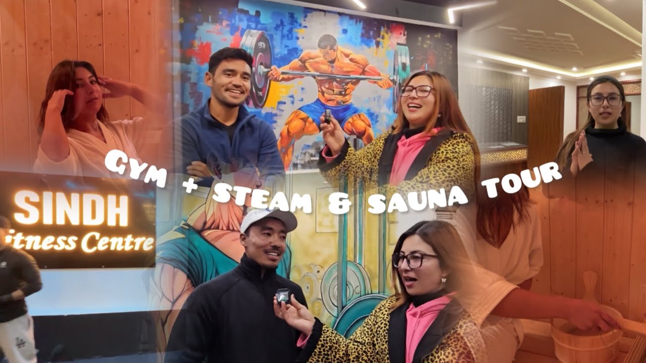 Тур по спортзалу 🏋️‍♀️ и первое посещение сауны в Ладакхе ||SINDHFITNESSCENTRE