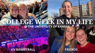COLLEGE WEEK IN MY LIFE at THE UNIVERSITY OF KANSAS: KU BASKETBALL GAME, STUDYING, FRIENDS, ETC.