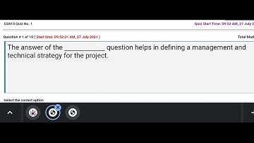 Quiz No 1 of CS615 2021
