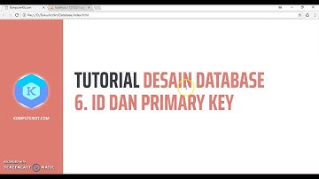 Tutorial Desain Database 6 ID dan Primary Key Basis Data