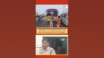 Hyderabad : RTOs Checking Private Travel Buses And Ensuring Safety Of Passengers #hyderabad #shorts