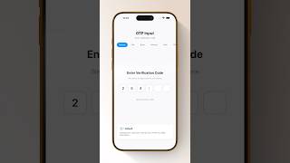SwiftUI OTP PIN Code Input | 5 Styles, Shake Animation, Biometric, Resend Timer #shorts