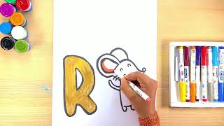 Learn ABC with Rat | Letter R Song + Easy Drawing #drawingforkids #drawing #phonicssong #rhythm