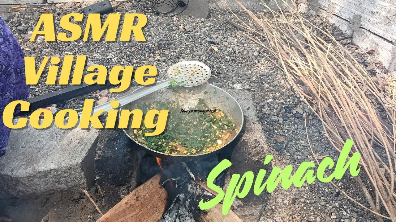 गावठी पालक भाजी | Calm Outdoor Village Spinach Cooking on Wood Fire | Silent Relaxation Experience
