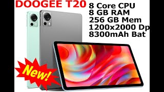 The New DOOGEE T20 Tablet PC |2K|8300mAh|8 core|8GB/256GB| French review