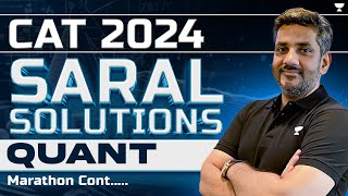 CAT 2024 QUANT | Saral Solutions | Saral Nashier