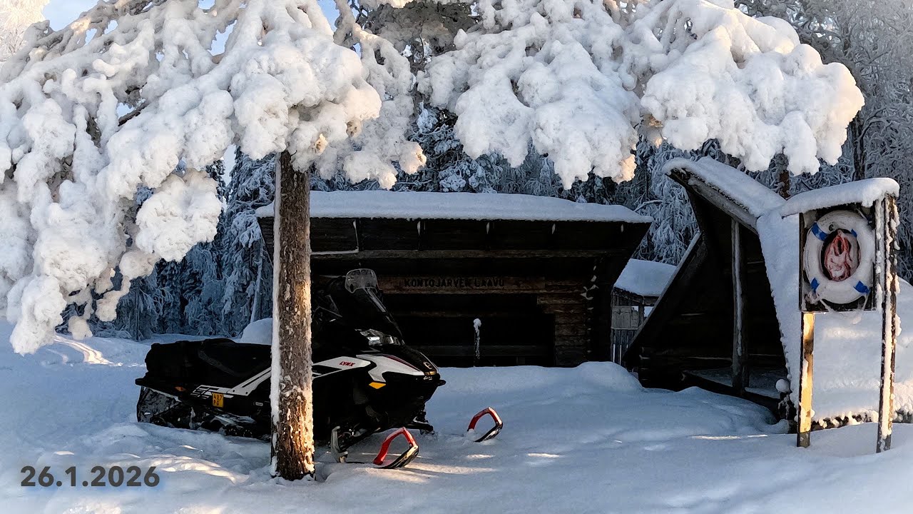 Kontojärven leikelty pakkaskelkkailuvideo