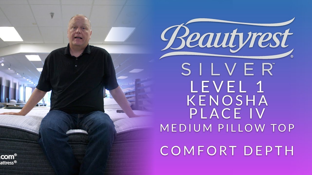 Beautyrest Silver Level 1 Kenosha Place IV Medium Pillow Top Mattress Comfort Depth 3