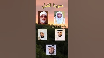 سورة الفيل |ياسر الدوسري و محمود خليل الحصري و فارس عباد و ماهر المعيقلي و مشاري راشد العفاسي