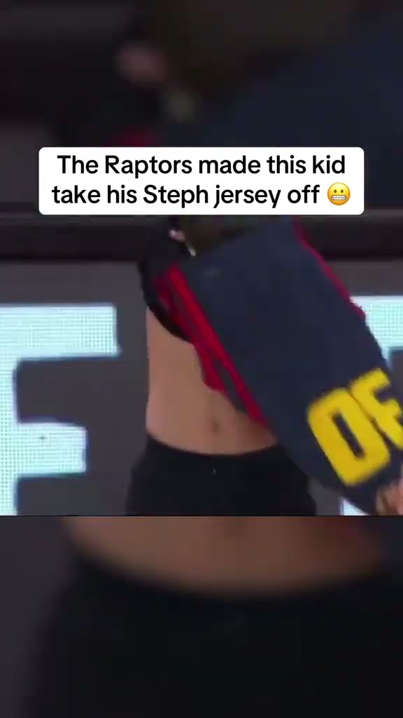The Raptors made him take his Steph Curry jersey off ?