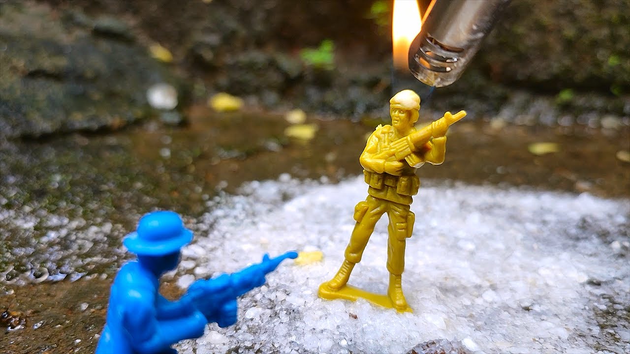 Toy Army Men on Fire |🔥| Army Soldier Melting | Satisfying | Fire! Fire! 91