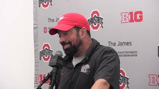 Ohio State's Ryan Day updates on QB competition, Julian Sayin and preview the spring game