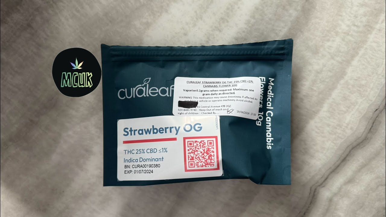 Curaleaf Strawberry OG T25 Indica hybrid