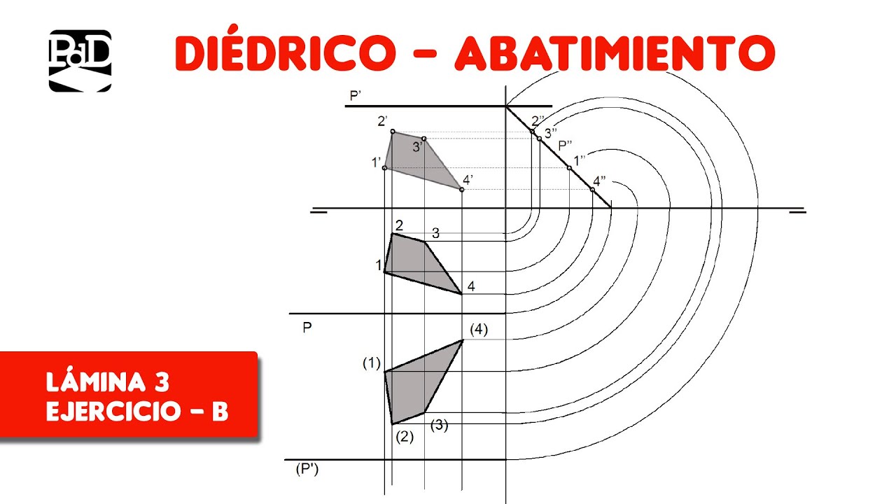 Pag. 3-B - Abatimientos - Ejercicios de Sistema Diédrico (SDO_ABT_L3).