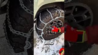 Tire Chains: The SNOW HACK Your Car Needs! 🥶 #shorts #cars