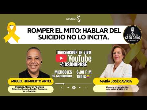 Camino al Cero Daño: ROMPER EL MITO: “Hablar del suicidio no lo incita”