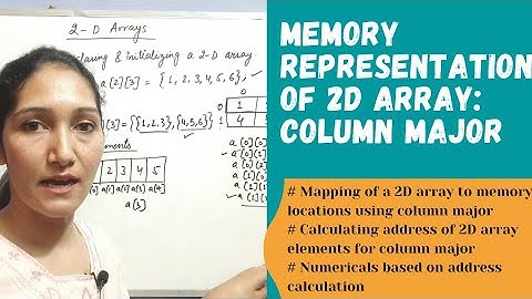 2D Arrays Memory Representation Using Column Major| Explained With Numericals #14