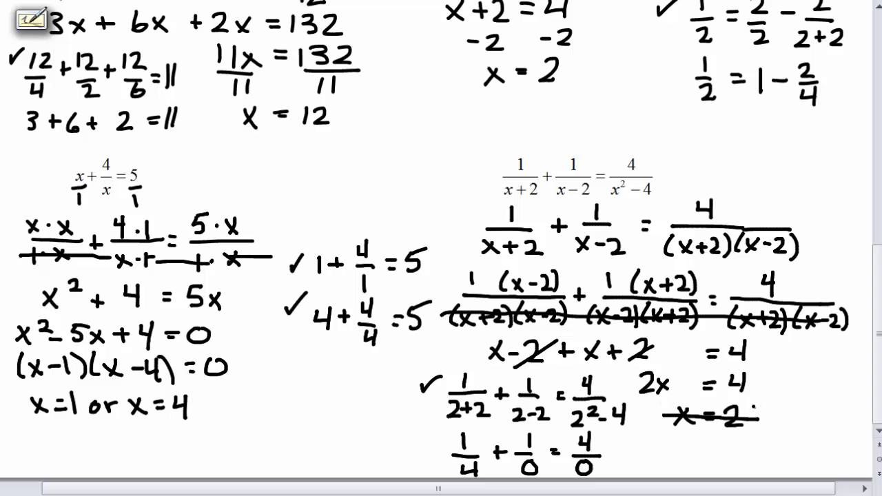Lesson 9-6 notes: Solving rational equations - YouTube