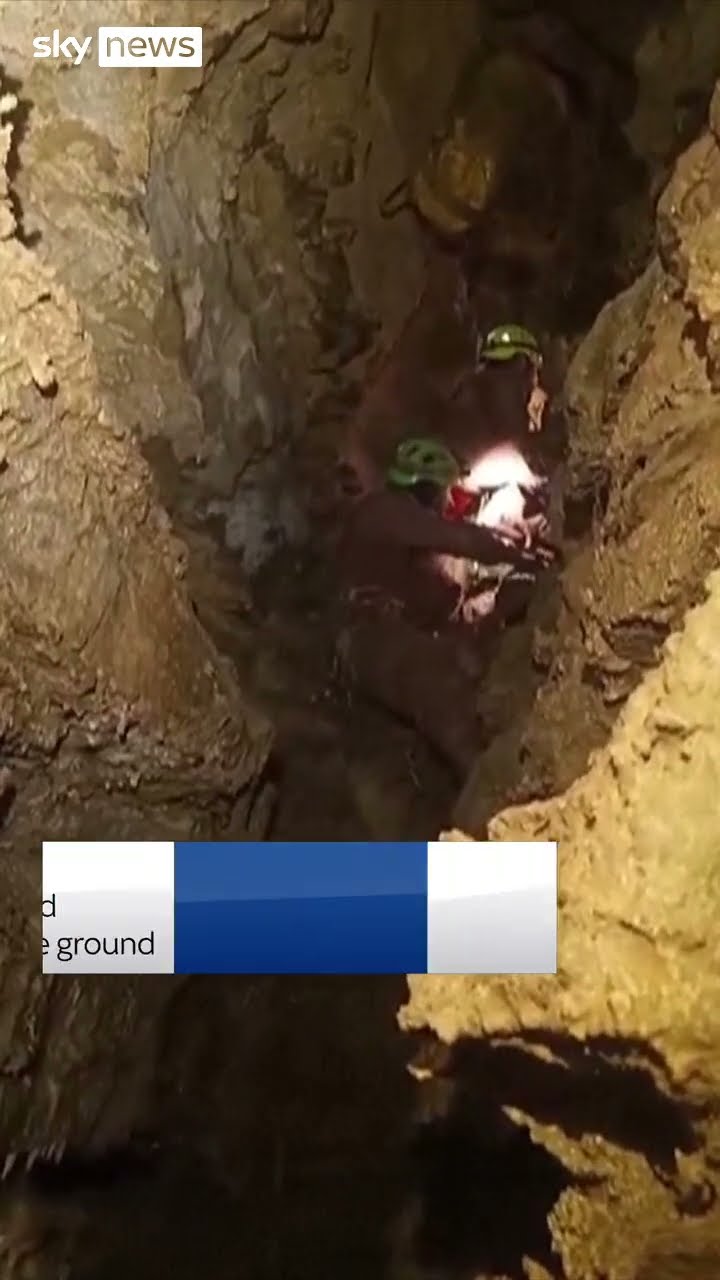 Woman trapped inside cave