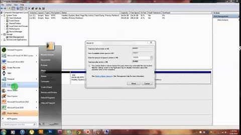 How to partition a hard Drive on Windows 7 using Computer Management.