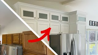 Building 2nd Tier Glass Door Kitchen Cabinets!
