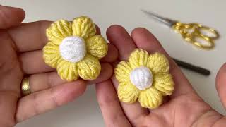 Easy Crochet Puff Flower Pattern For Beginners 🌺 Crochet Flower ideas / flower craft