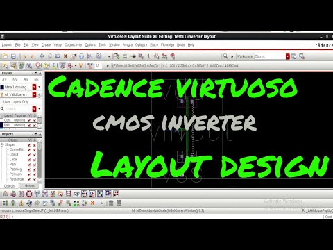 Cadence Layout tutorial | Virtuoso tool for the design of CMOS inverter Layout