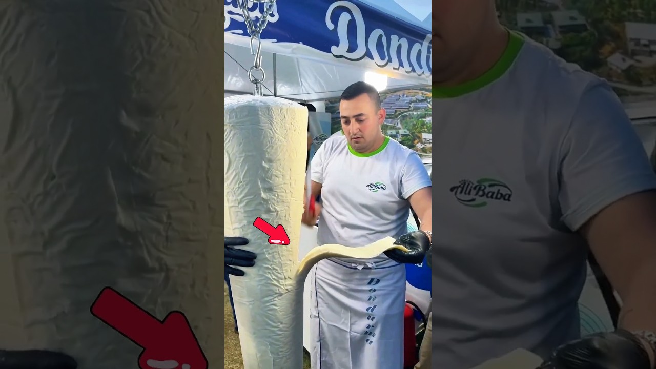Why is Turkish ice cream cut with a knife?  #shorts #honda125