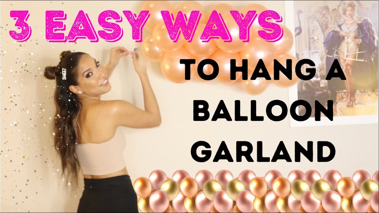 HOW TO ATTACH A BALLOON GARLAND TO THE WALL. #balloogarland #balloonti, Balloon Garland