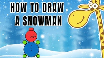HOW TO DRAW A SNOWMAN WITH THE NUMBER 8 (EASY) | JOZE GIRAFFE | PreSchool Kids