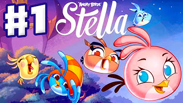Angry Birds Stella - Gameplay Walkthrough Part 1 - Branch Out! 3 Stars! Stella! (iOS, Android)