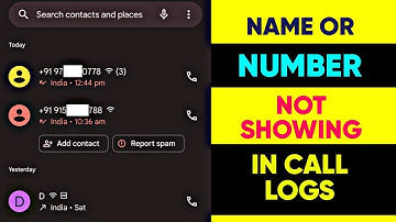 Call Logs not showing or contact Name Not Showing In Call Log In mi phones